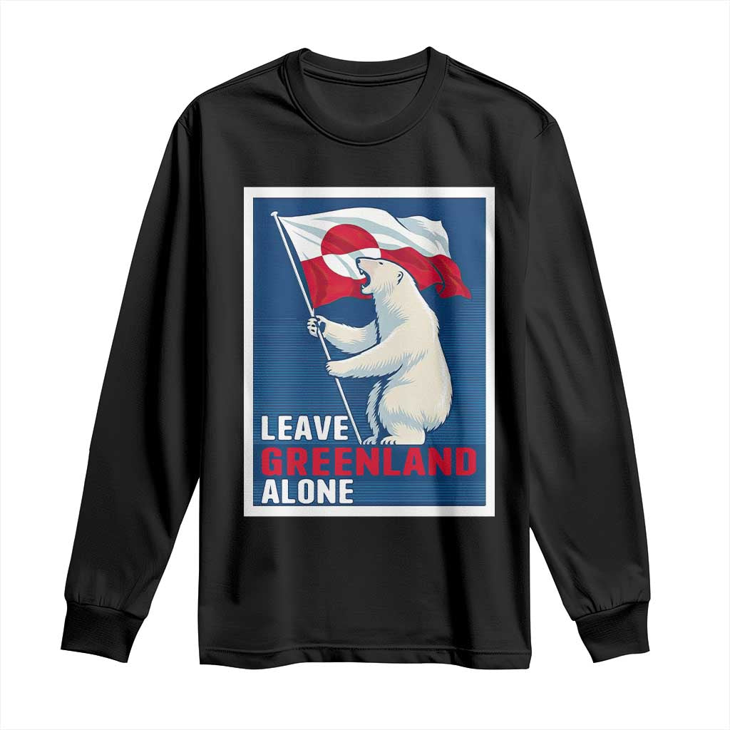 Leave Greenland Alone Polar Bear Resist Long Sleeve Shirt Vintage Patriotic Propaganda Sovereignty Protest