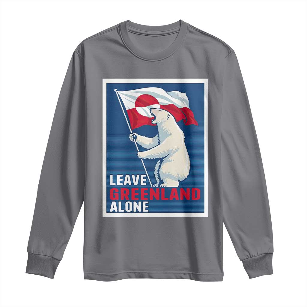 Leave Greenland Alone Polar Bear Resist Long Sleeve Shirt Vintage Patriotic Propaganda Sovereignty Protest