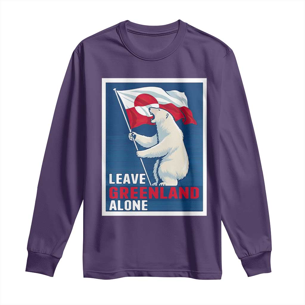 Leave Greenland Alone Polar Bear Resist Long Sleeve Shirt Vintage Patriotic Propaganda Sovereignty Protest