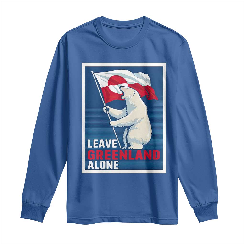 Leave Greenland Alone Polar Bear Resist Long Sleeve Shirt Vintage Patriotic Propaganda Sovereignty Protest