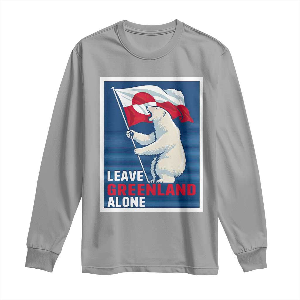 Leave Greenland Alone Polar Bear Resist Long Sleeve Shirt Vintage Patriotic Propaganda Sovereignty Protest