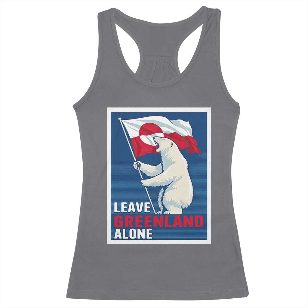 Leave Greenland Alone Polar Bear Resist Racerback Tank Top Vintage Patriotic Propaganda Sovereignty Protest