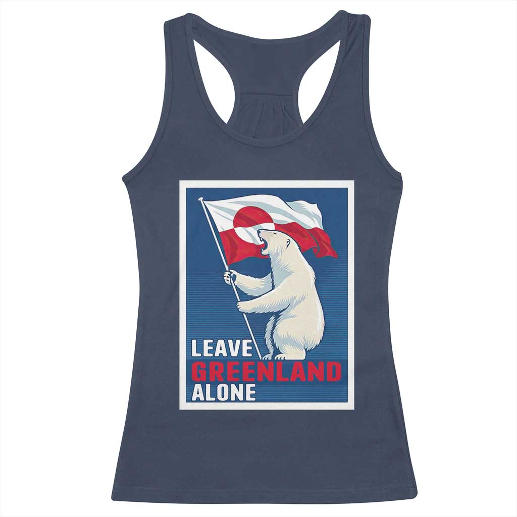 Leave Greenland Alone Polar Bear Resist Racerback Tank Top Vintage Patriotic Propaganda Sovereignty Protest