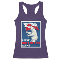 Leave Greenland Alone Polar Bear Resist Racerback Tank Top Vintage Patriotic Propaganda Sovereignty Protest