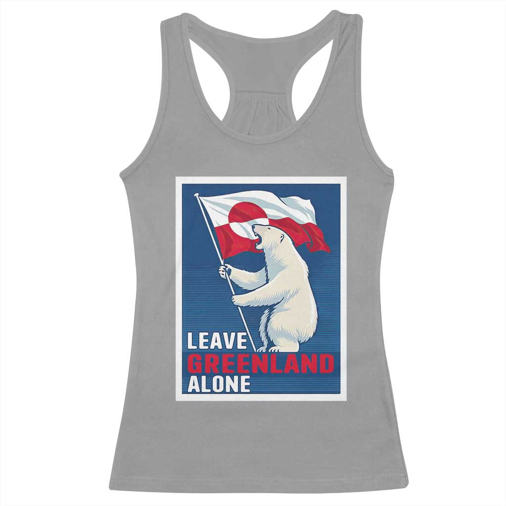 Leave Greenland Alone Polar Bear Resist Racerback Tank Top Vintage Patriotic Propaganda Sovereignty Protest