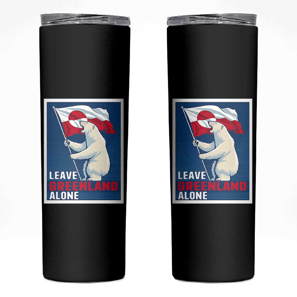 Leave Greenland Alone Polar Bear Resist Skinny Tumbler Vintage Patriotic Propaganda Sovereignty Protest