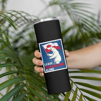 Leave Greenland Alone Polar Bear Resist Skinny Tumbler Vintage Patriotic Propaganda Sovereignty Protest