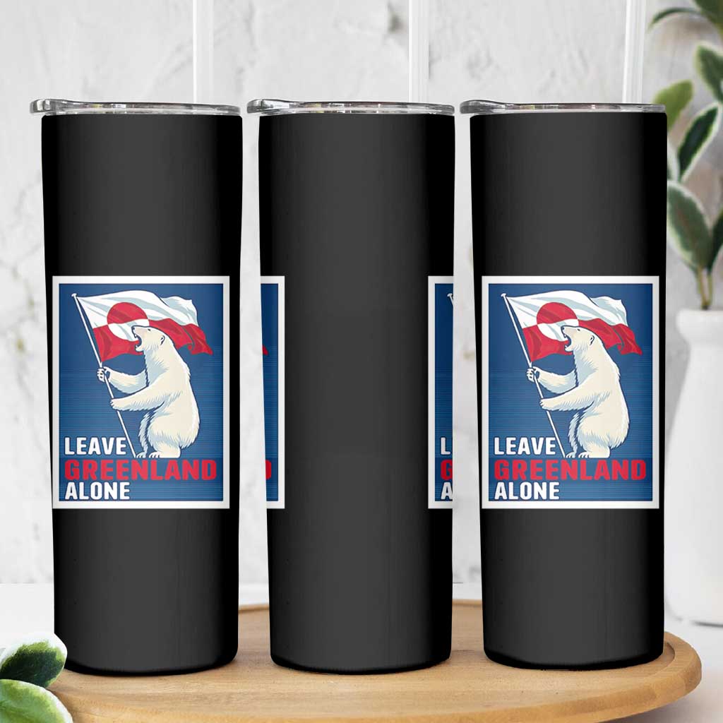 Leave Greenland Alone Polar Bear Resist Skinny Tumbler Vintage Patriotic Propaganda Sovereignty Protest