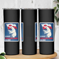 Leave Greenland Alone Polar Bear Resist Skinny Tumbler Vintage Patriotic Propaganda Sovereignty Protest