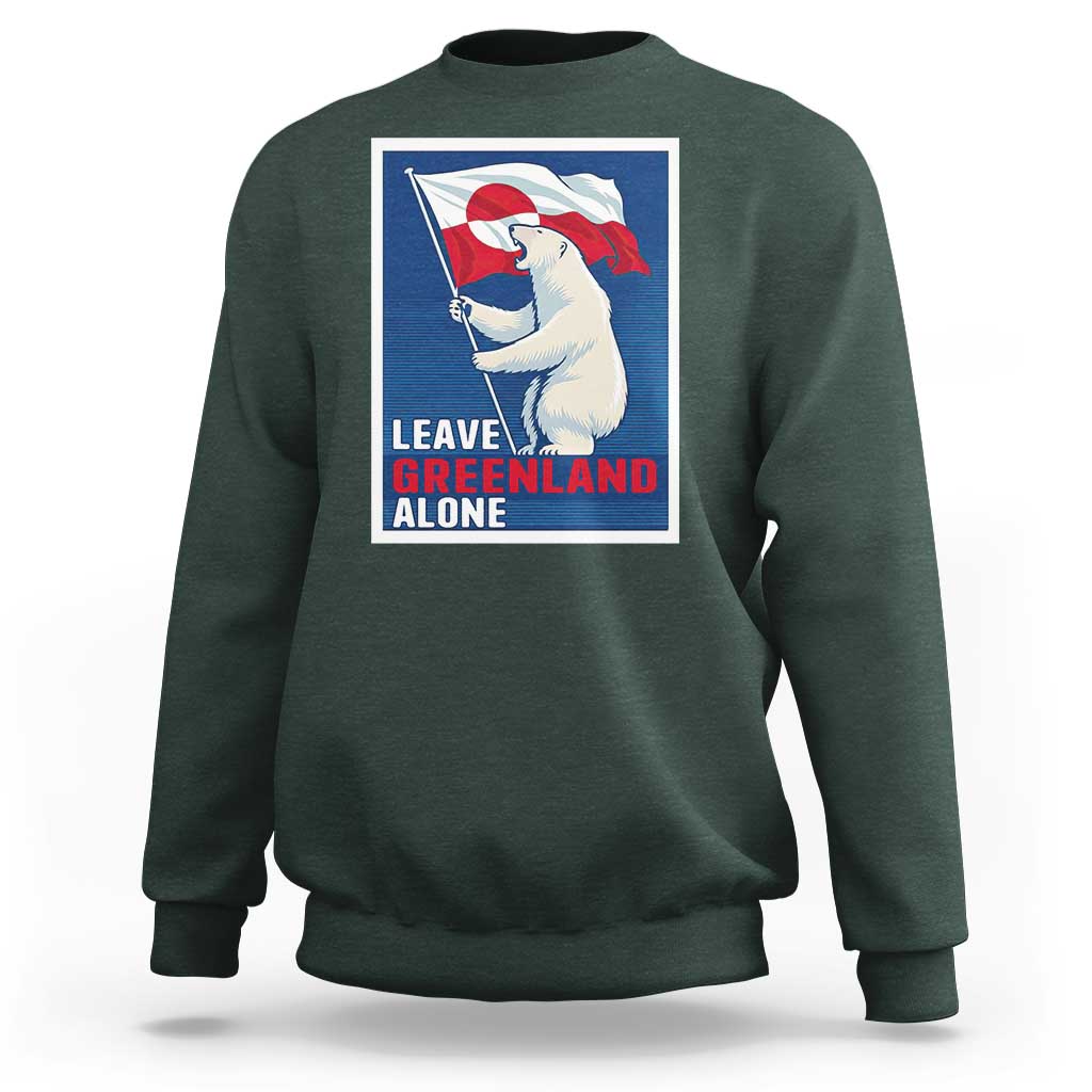 Leave Greenland Alone Polar Bear Resist Sweatshirt Vintage Patriotic Propaganda Sovereignty Protest