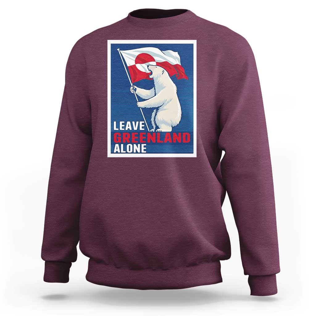 Leave Greenland Alone Polar Bear Resist Sweatshirt Vintage Patriotic Propaganda Sovereignty Protest