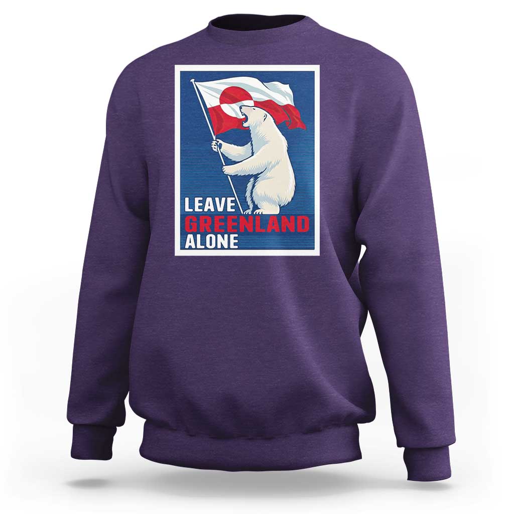 Leave Greenland Alone Polar Bear Resist Sweatshirt Vintage Patriotic Propaganda Sovereignty Protest