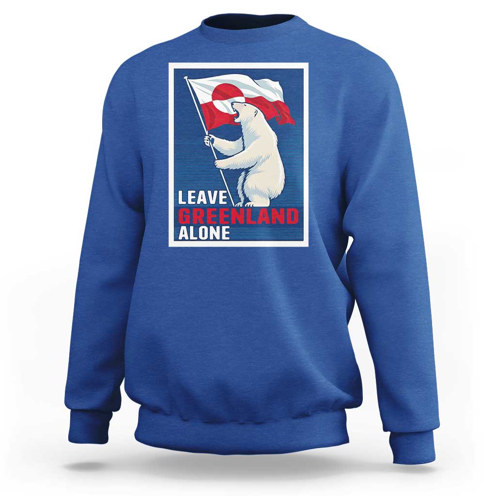 Leave Greenland Alone Polar Bear Resist Sweatshirt Vintage Patriotic Propaganda Sovereignty Protest