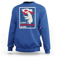 Leave Greenland Alone Polar Bear Resist Sweatshirt Vintage Patriotic Propaganda Sovereignty Protest