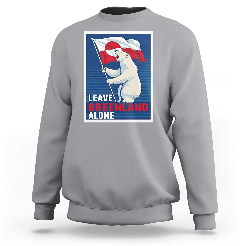 Leave Greenland Alone Polar Bear Resist Sweatshirt Vintage Patriotic Propaganda Sovereignty Protest