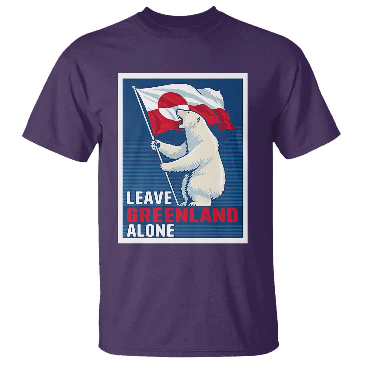 Leave Greenland Alone Polar Bear Resist T Shirt Vintage Patriotic Propaganda Sovereignty Protest