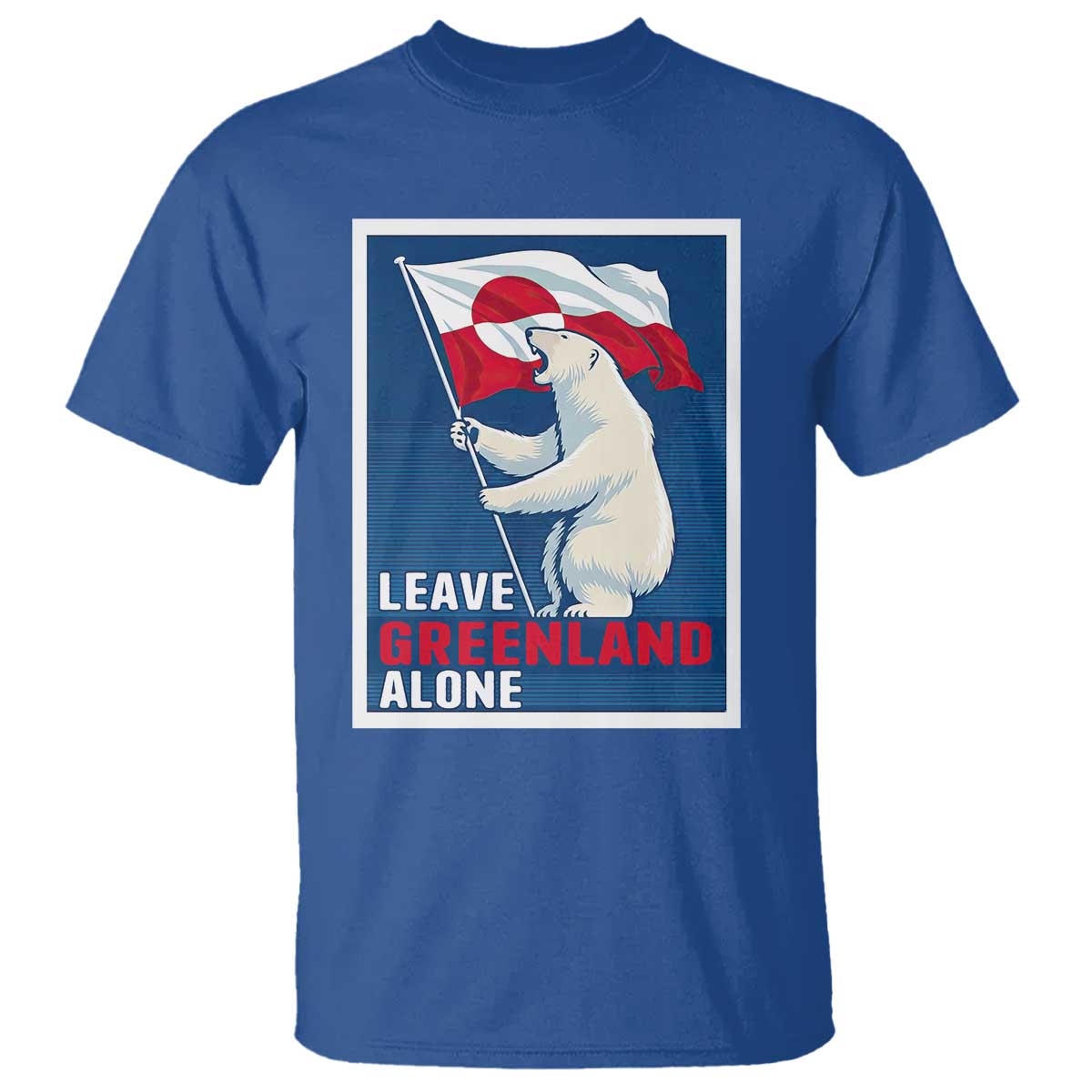 Leave Greenland Alone Polar Bear Resist T Shirt Vintage Patriotic Propaganda Sovereignty Protest