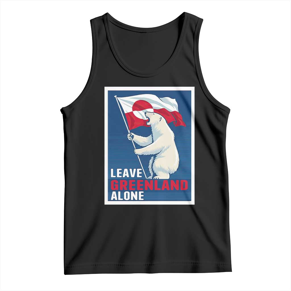 Leave Greenland Alone Polar Bear Resist Tank Top Vintage Patriotic Propaganda Sovereignty Protest
