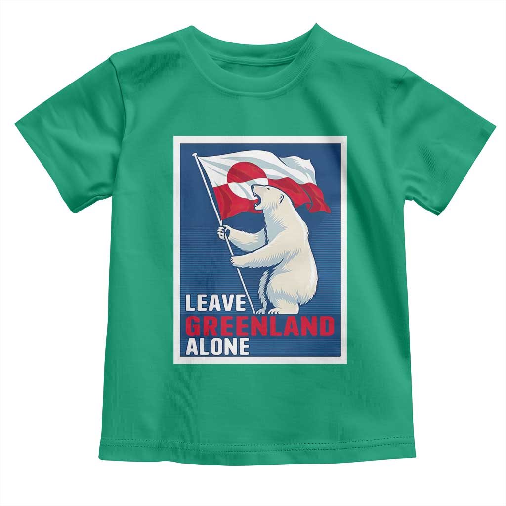 Leave Greenland Alone Polar Bear Resist Toddler T Shirt Vintage Patriotic Propaganda Sovereignty Protest