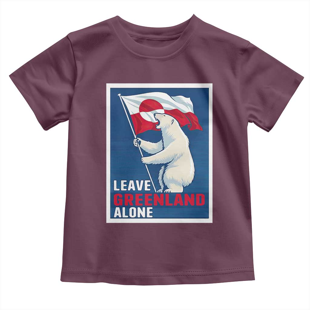 Leave Greenland Alone Polar Bear Resist Toddler T Shirt Vintage Patriotic Propaganda Sovereignty Protest