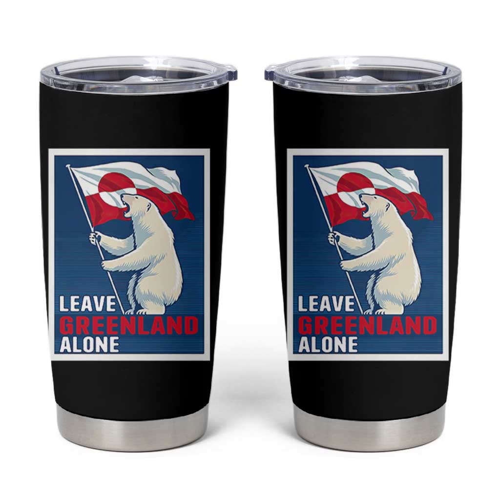 Leave Greenland Alone Polar Bear Resist Tumbler Cup Vintage Patriotic Propaganda Sovereignty Protest