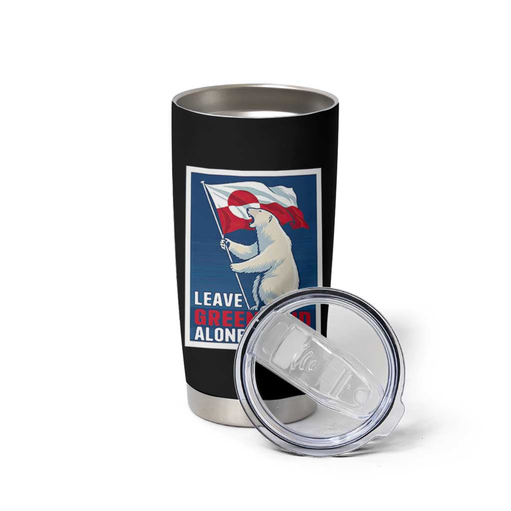 Leave Greenland Alone Polar Bear Resist Tumbler Cup Vintage Patriotic Propaganda Sovereignty Protest