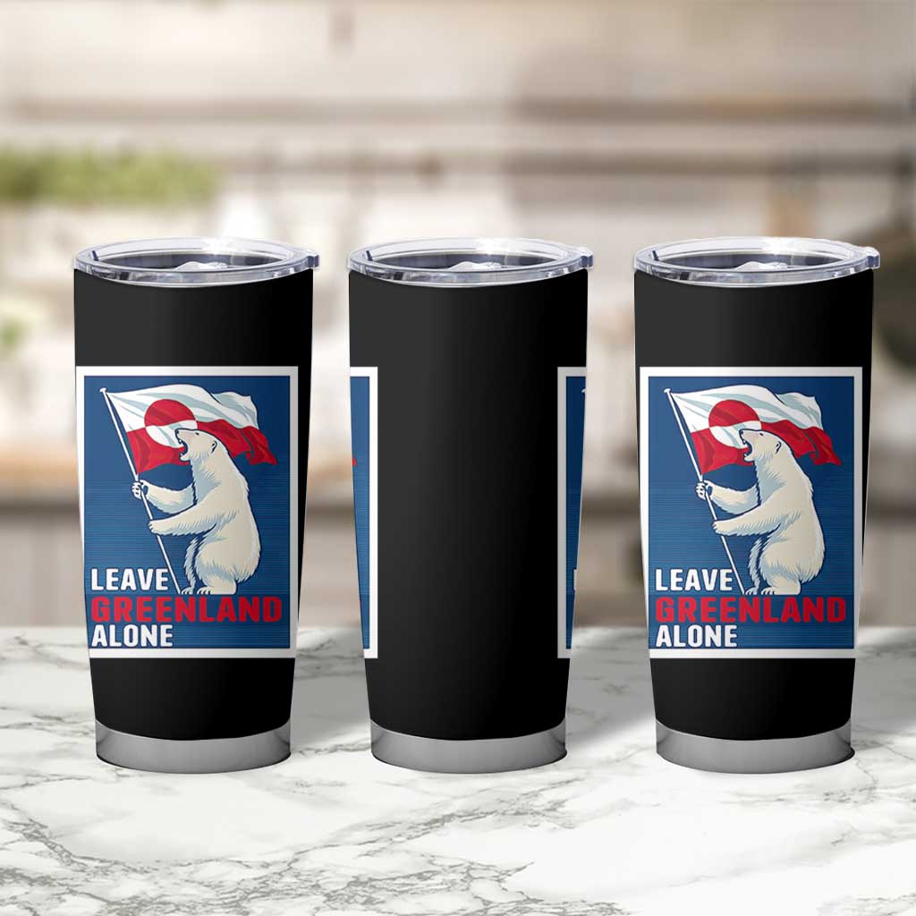 Leave Greenland Alone Polar Bear Resist Tumbler Cup Vintage Patriotic Propaganda Sovereignty Protest