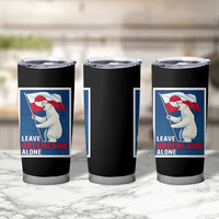 Leave Greenland Alone Polar Bear Resist Tumbler Cup Vintage Patriotic Propaganda Sovereignty Protest