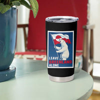 Leave Greenland Alone Polar Bear Resist Tumbler Cup Vintage Patriotic Propaganda Sovereignty Protest