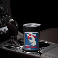 Leave Greenland Alone Polar Bear Resist Tumbler Cup Vintage Patriotic Propaganda Sovereignty Protest