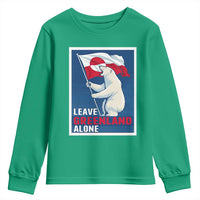 Leave Greenland Alone Polar Bear Resist Youth Sweatshirt Vintage Patriotic Propaganda Sovereignty Protest