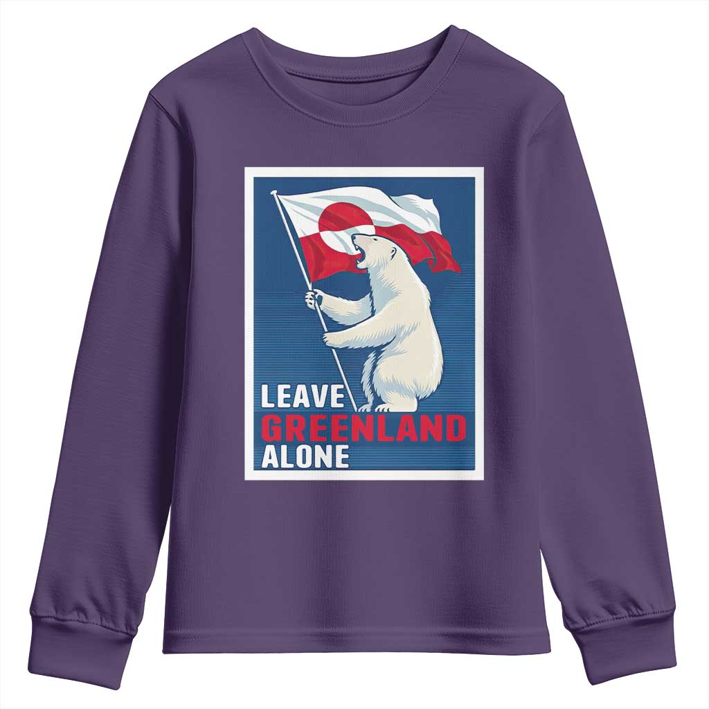 Leave Greenland Alone Polar Bear Resist Youth Sweatshirt Vintage Patriotic Propaganda Sovereignty Protest