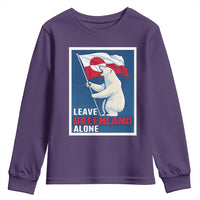 Leave Greenland Alone Polar Bear Resist Youth Sweatshirt Vintage Patriotic Propaganda Sovereignty Protest