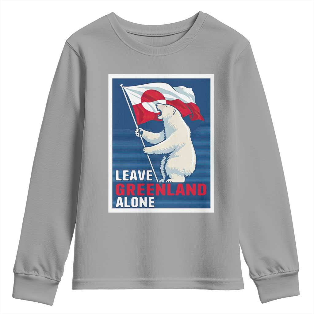 Leave Greenland Alone Polar Bear Resist Youth Sweatshirt Vintage Patriotic Propaganda Sovereignty Protest