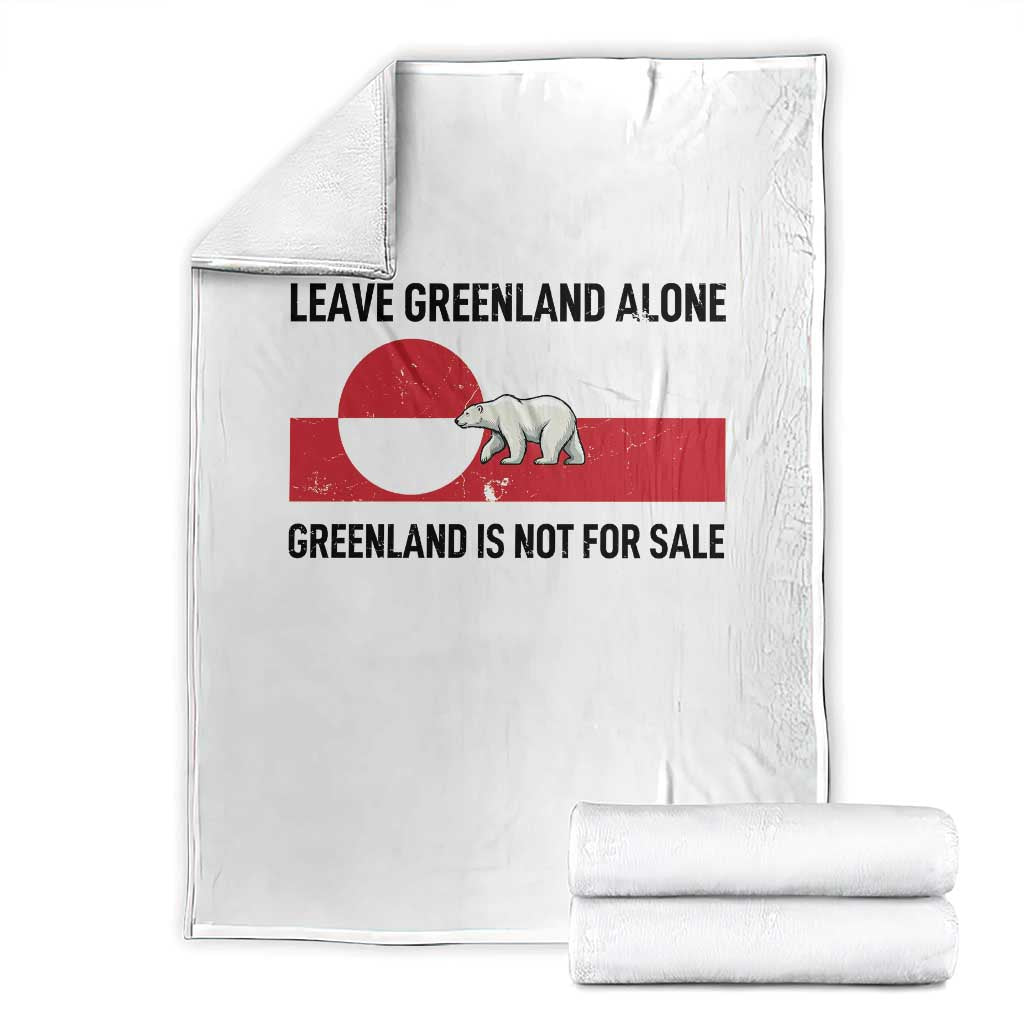 Leave Greenland Alone Polar Bear Protest Throw Blanket Not For Sale Patriotic Flag