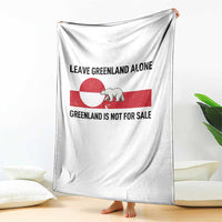 Leave Greenland Alone Polar Bear Protest Throw Blanket Not For Sale Patriotic Flag