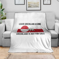 Leave Greenland Alone Polar Bear Protest Throw Blanket Not For Sale Patriotic Flag