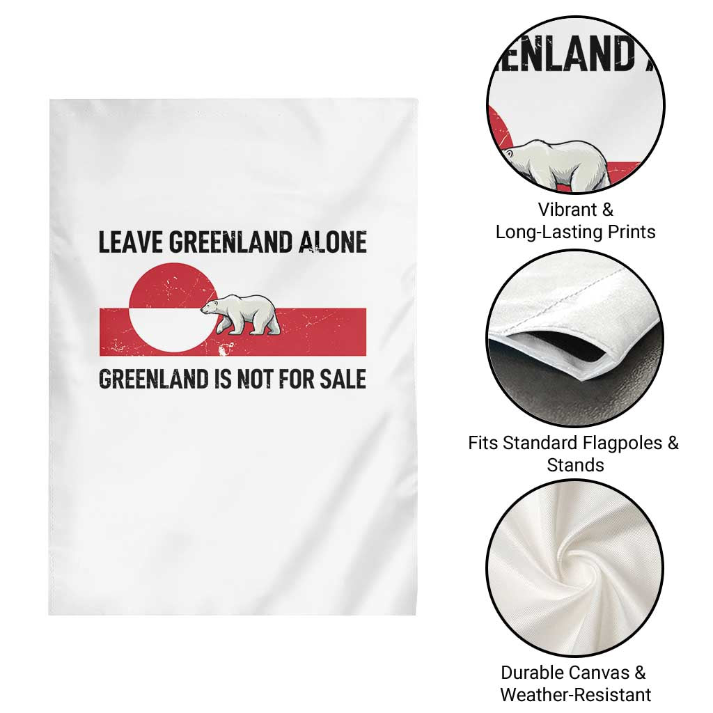 Leave Greenland Alone Polar Bear Protest Garden Flag Not For Sale Patriotic Flag