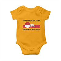Leave Greenland Alone Polar Bear Protest Baby Onesie Not For Sale Patriotic Flag