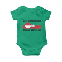 Leave Greenland Alone Polar Bear Protest Baby Onesie Not For Sale Patriotic Flag