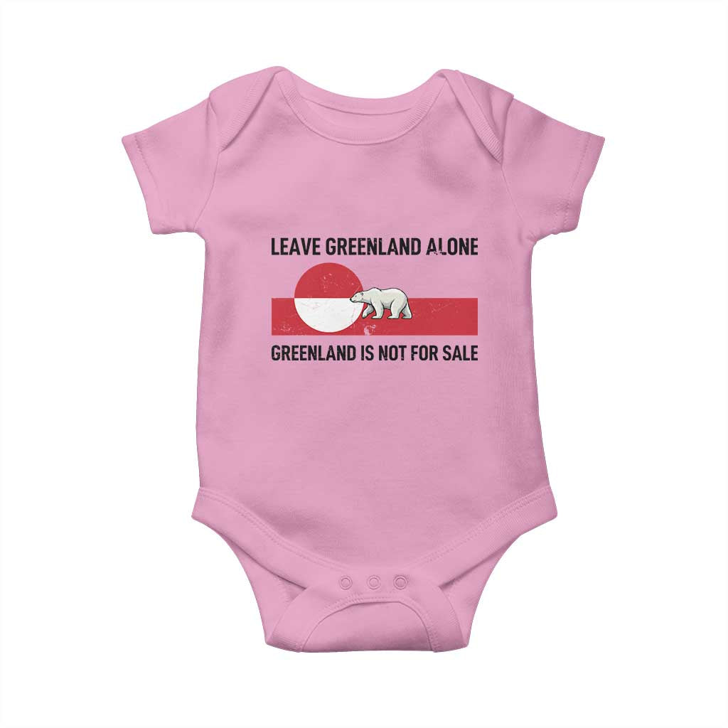 Leave Greenland Alone Polar Bear Protest Baby Onesie Not For Sale Patriotic Flag