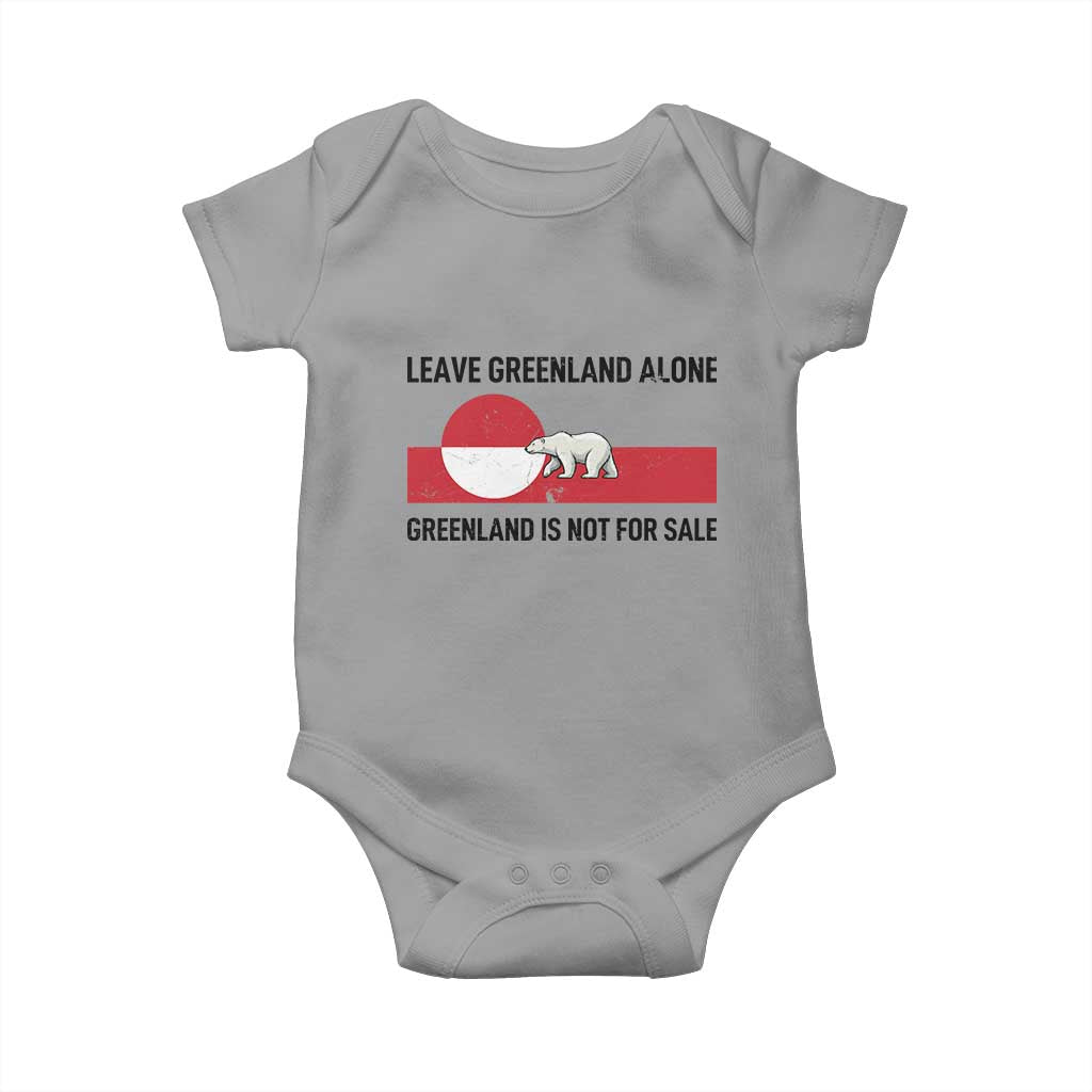 Leave Greenland Alone Polar Bear Protest Baby Onesie Not For Sale Patriotic Flag