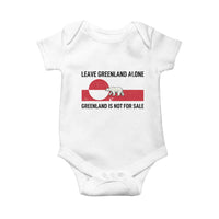 Leave Greenland Alone Polar Bear Protest Baby Onesie Not For Sale Patriotic Flag