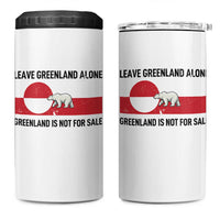 Leave Greenland Alone Polar Bear Protest 4 in 1 Can Cooler Tumbler Not For Sale Patriotic Flag