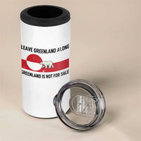 Leave Greenland Alone Polar Bear Protest 4 in 1 Can Cooler Tumbler Not For Sale Patriotic Flag