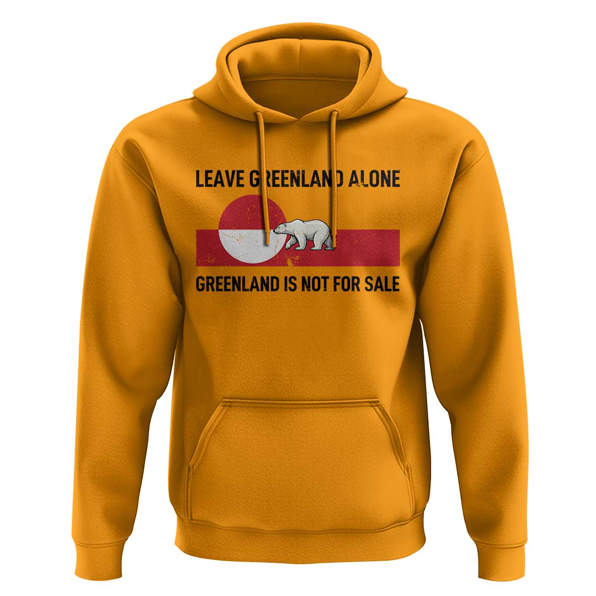 Leave Greenland Alone Polar Bear Protest Hoodie Not For Sale Patriotic Flag
