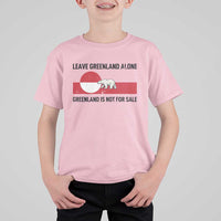 Leave Greenland Alone Polar Bear Protest T Shirt For Kid Not For Sale Patriotic Flag
