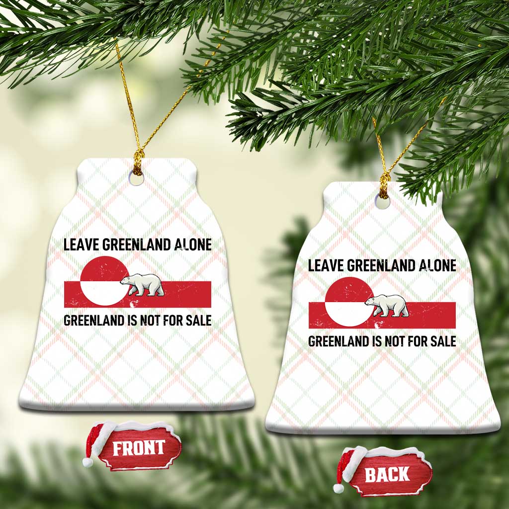 Leave Greenland Alone Polar Bear Protest Ceramic Ornament Not For Sale Patriotic Flag
