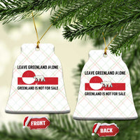 Leave Greenland Alone Polar Bear Protest Ceramic Ornament Not For Sale Patriotic Flag