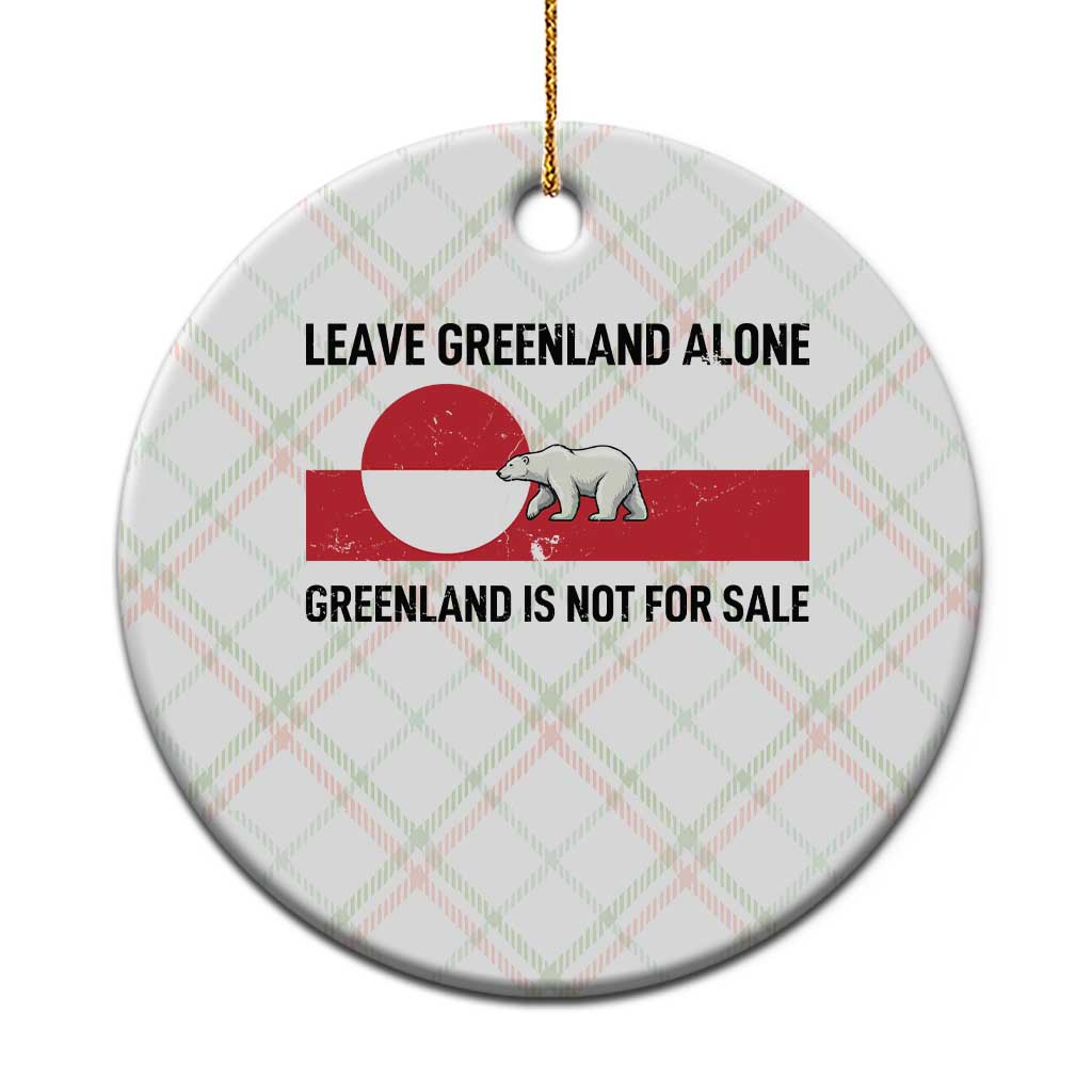 Leave Greenland Alone Polar Bear Protest Ceramic Ornament Not For Sale Patriotic Flag